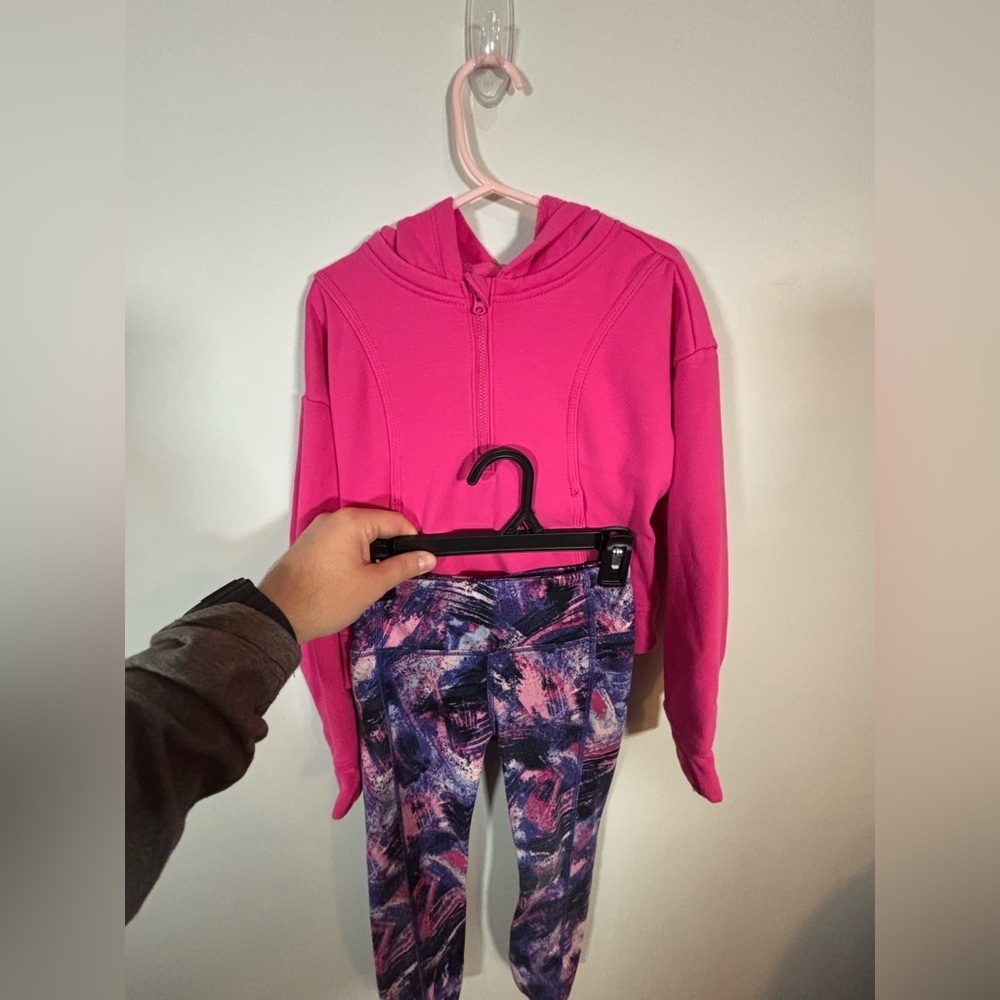 Member’s Mark Girls Hoodie & Leggings Set Pink / Purple Size Small 6/6X - Picture 2 of 11